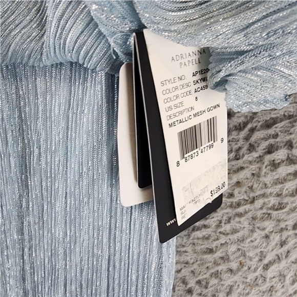 Adrianna Papell metallic gown New 8 - Picture 6 of 7